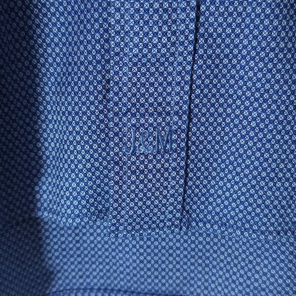 Johnston & Murphy Men's Large Blue L/S Shirt - Picture 10 of 11